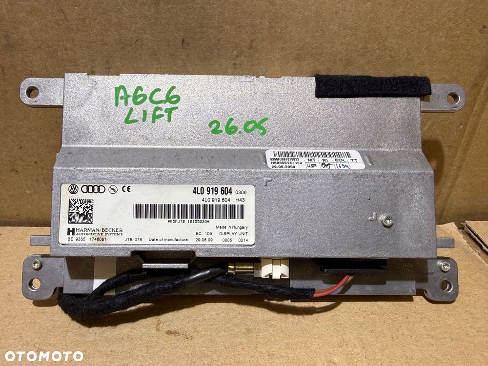 audi a4 b8 a5 8t q5 8r a6 c6 lift wyświetlacz ekran lcd 4l0919604 - 2