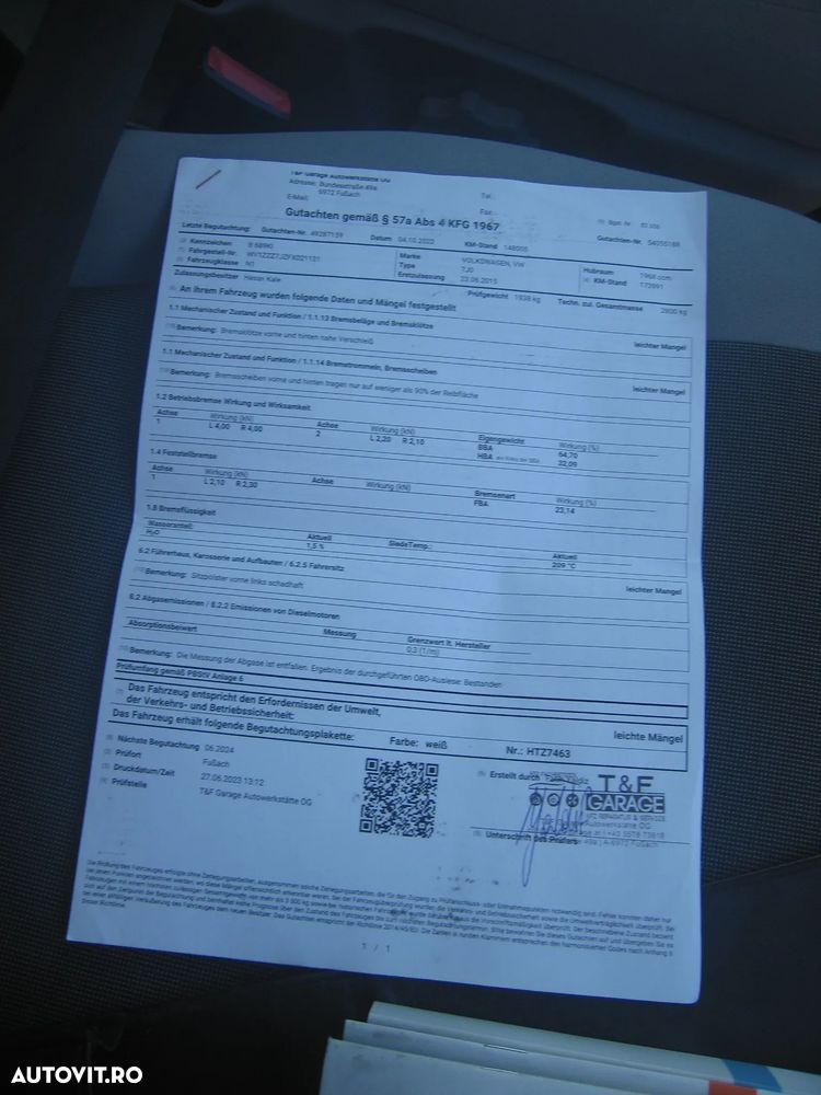 Volkswagen TRANSPORTER T6 , 6 LOC. PLATFORMA MIXTA , AC. - 22