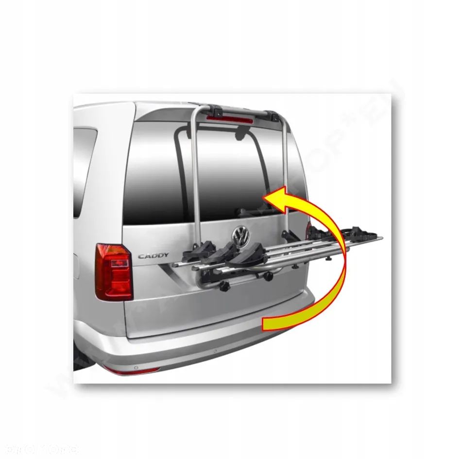 VW CADDY 2015-2021   Bagażnik rowerowy Menabo SHADOW 2.0 - NA KLAPĘ NA 3 ROWERY DO VW CADDY - 1