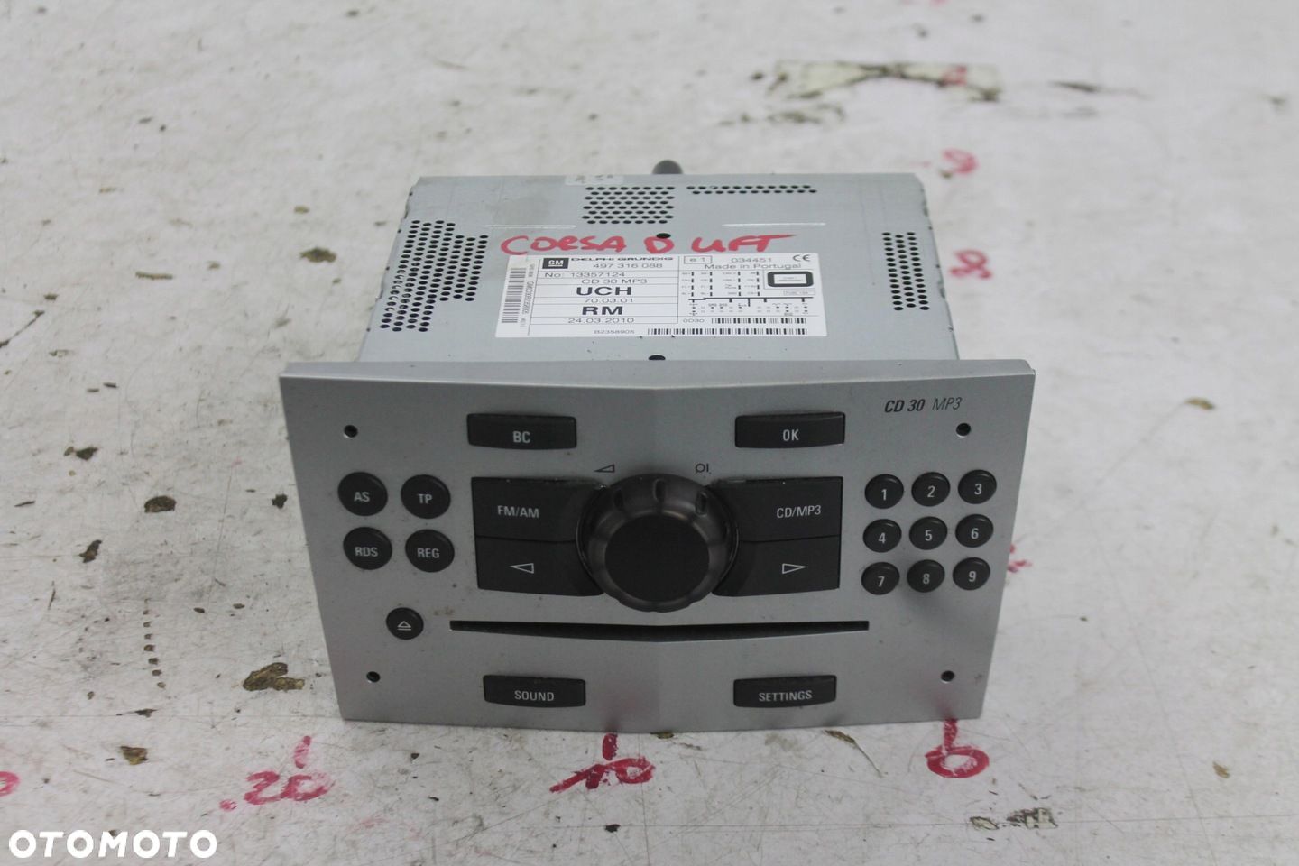 RADIO CD CD30 MP3 FABRYCZNE 13357124 OPEL CORSA D LIFT 11-14 - 1