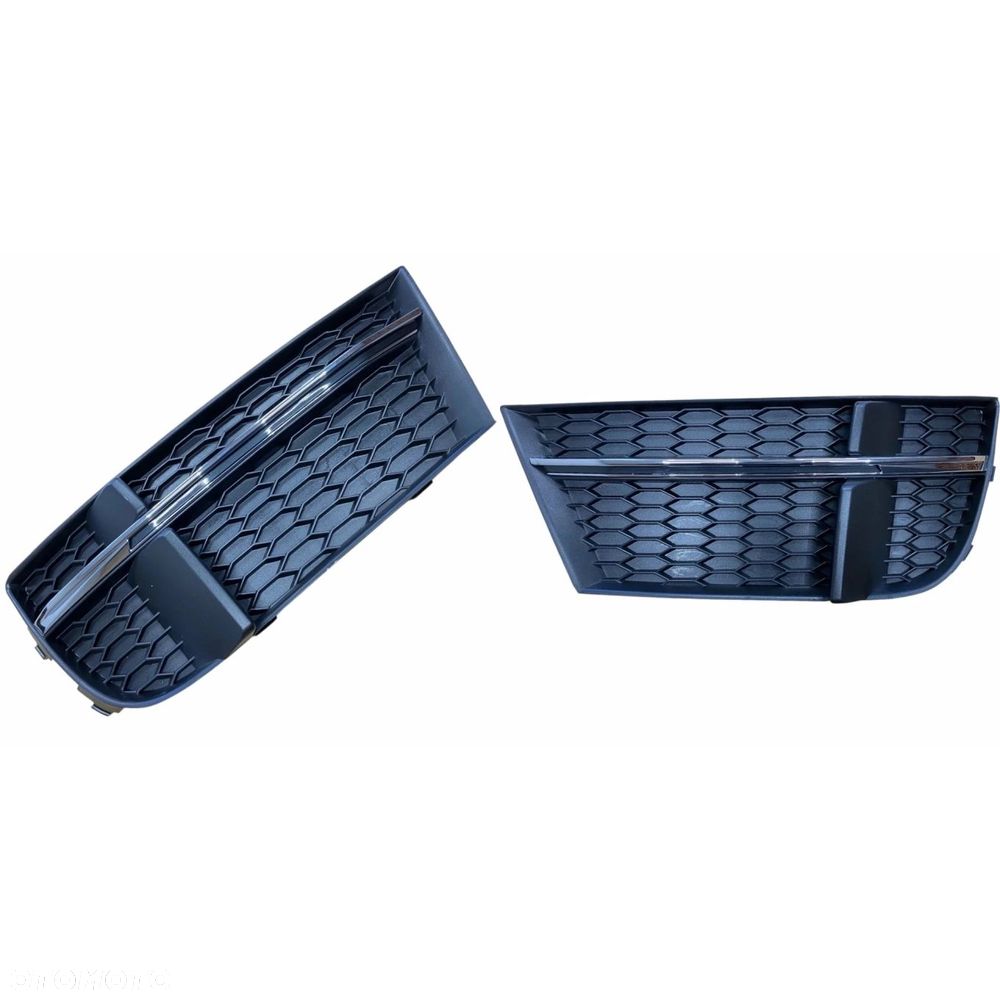 x2 ATRAPA zderzaka PRAWA + LEWA CHROM DEKOR kratka AUDI A3 8V 16-20 S-Line - 1