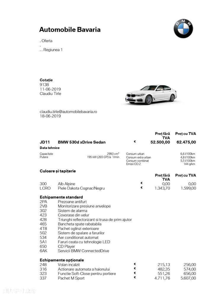 BMW Seria 5 530d xDrive AT - 5