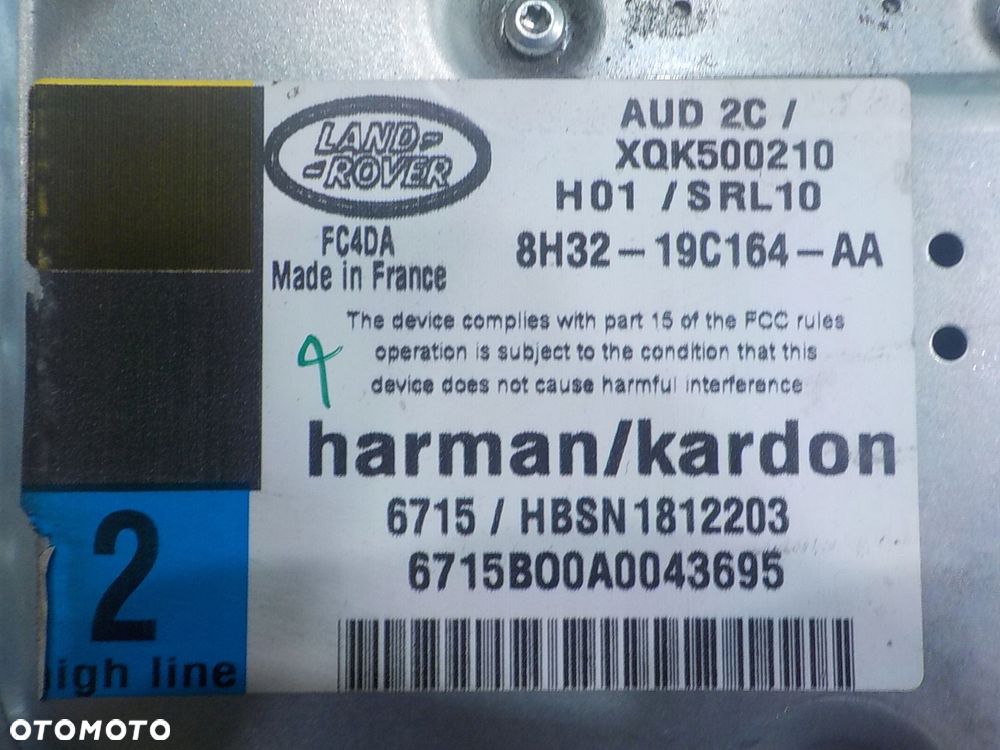 RANGE ROVER SPORT I LIFT 3.6 TDV8 10r 5D wzmacniacz 8H32-19C164-AA - 6