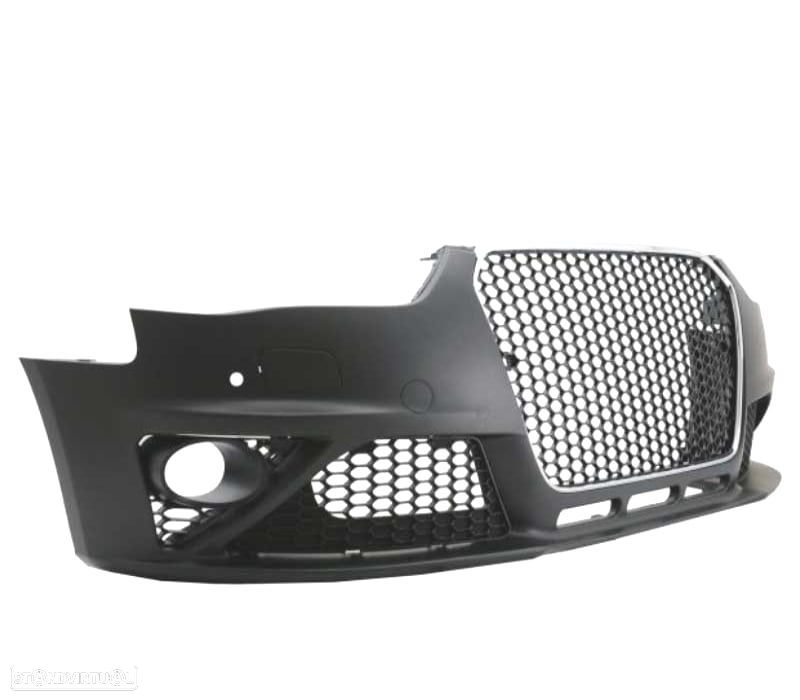 PARACHOQUES FRONTAL SEM FAROIS DE NEVOEIRO AUDI A4 B8 11-15 PDC SRA LOOK RS GRELHA CROMADA - 2