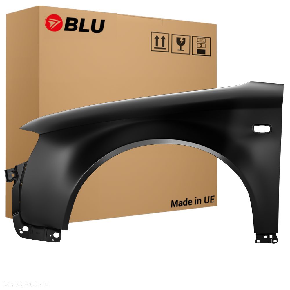 BLU Błotnik AUDI A4 B6 lewy przód 2000-2004 przód ocynk surowy do lakierowania - 1