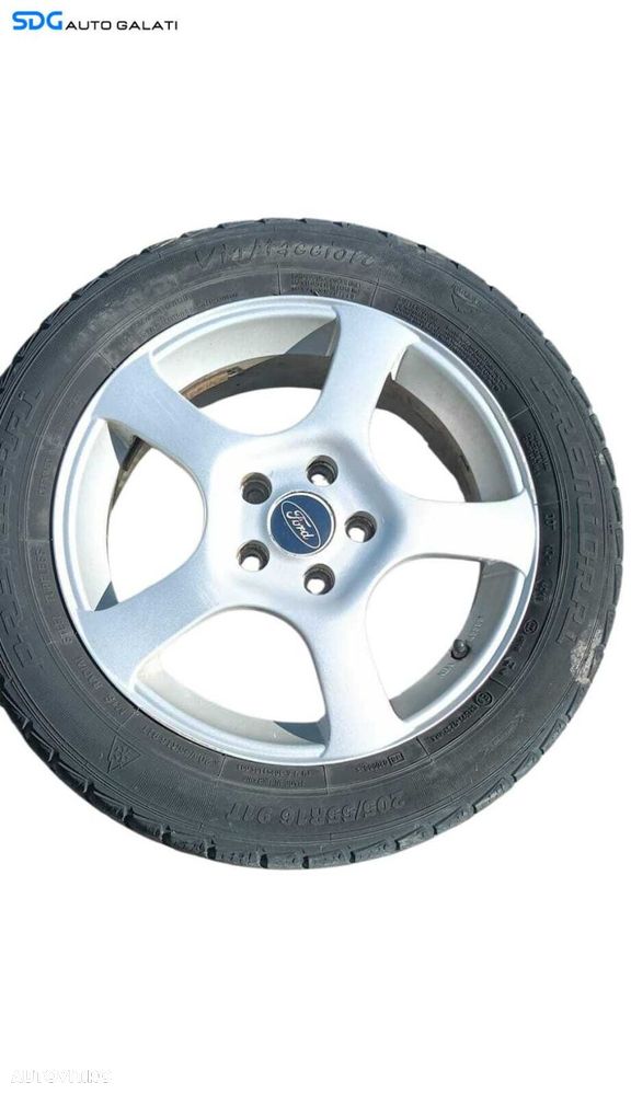 Set 4 Jante Complet cu Prezoane Aliaj 205 55 16 R16 ET50 6½Jx16H2 Ford Focus 2 2004 - 2010 [M8908] - 6