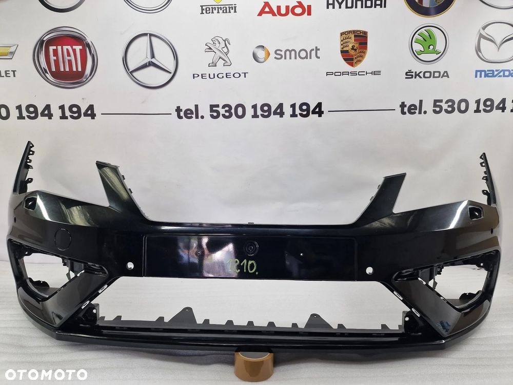 SEAT LEON 3 III 5F0 LIFT FR ZDERZAK PRZEDNI PRZÓD NA SPRYSKI + 4X PDC , NR 5F0807221AB , NR AUKCJI NZ1210 - 1