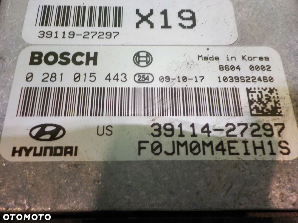 HYUNDAI TUCSON I LIFT 2.0 CRDI 10r sterownik komputer silnika 0281015443 - 6