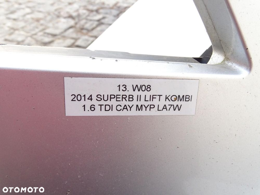 ZDERZAK PRZÓD PRZEDNI + HALOGENY LA7W SKODA SUPERB II LIFT 12-15r - 13