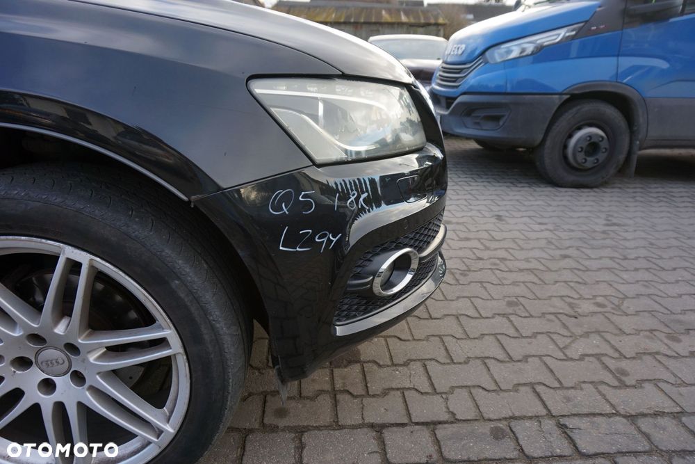 MASKA ZDERZAK BŁOTNIKI LAMPY Q5 I 8R LZ9Y XENON SPRYSKI S-LINE AUDI 2008-2012 CZARNY PRZÓD KOMPLETNY - 24