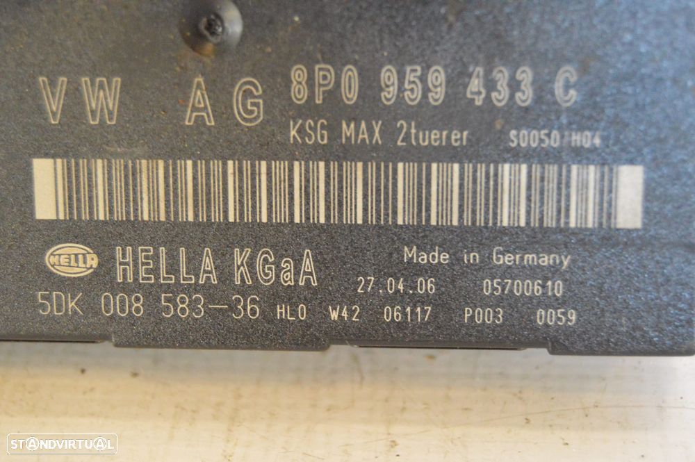 CENTRALINA FECHO CENTRAL AUDI A3 8P 8P0959433 8P0959433C AUDI TT MODULO CONFORT - 4