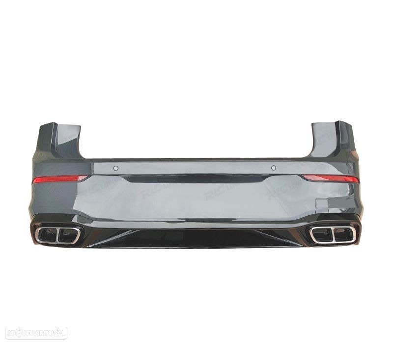 PARA-CHOQUES TRASEIRO VOLKSWAGEN VW GOLF 8 LOOK R LINE + PONTEIRAS DE ESCAPE - 2