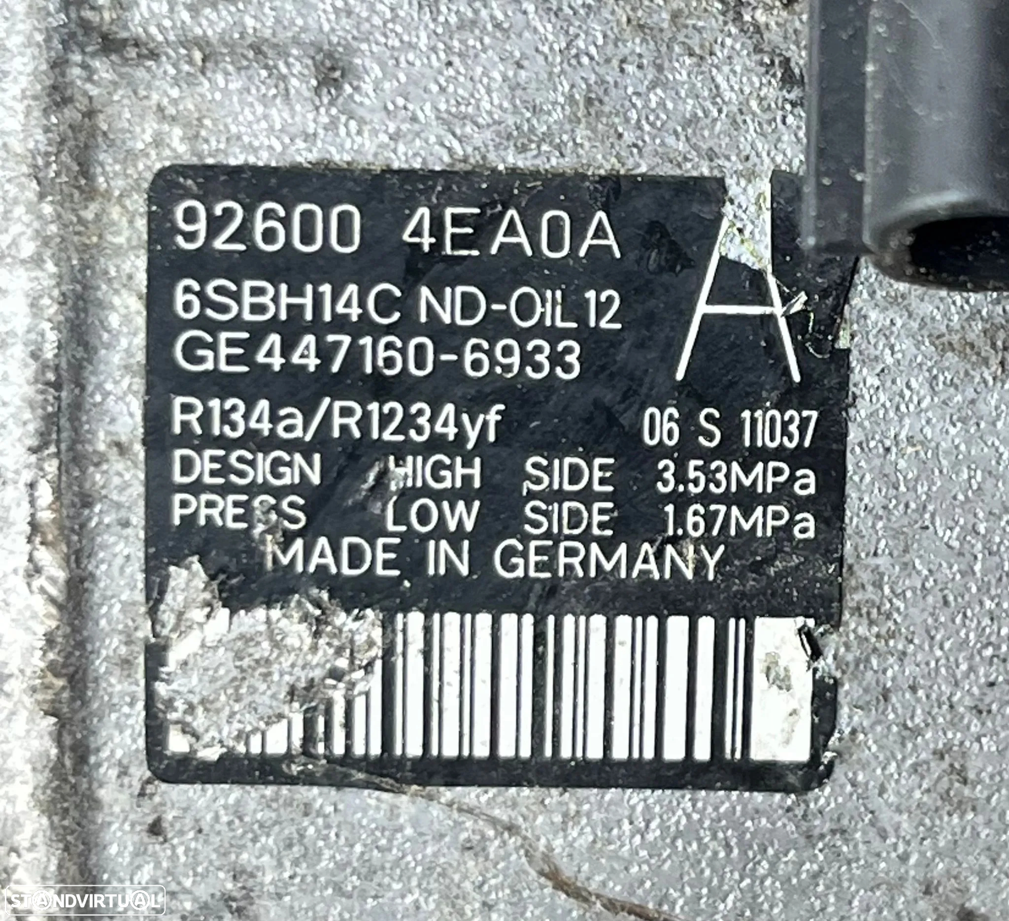 Compressor Ar Condicionado Renault/Nissan 1.5DCI Ref: 926004EA0A/6SBH14C/GE4471606933 - 4
