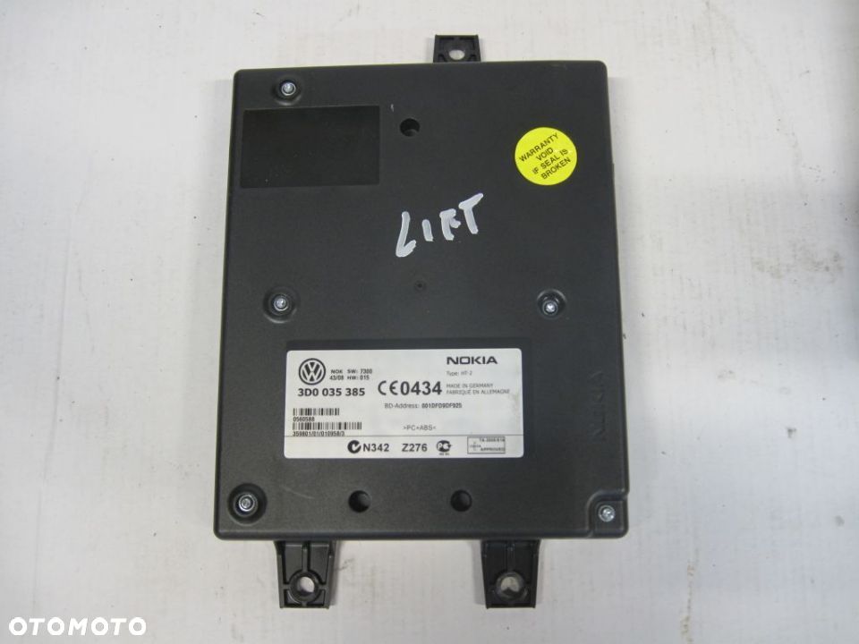 MODUŁ STEROWNIK BLUETOOTH VW PHAETON 3D0035385 - 1