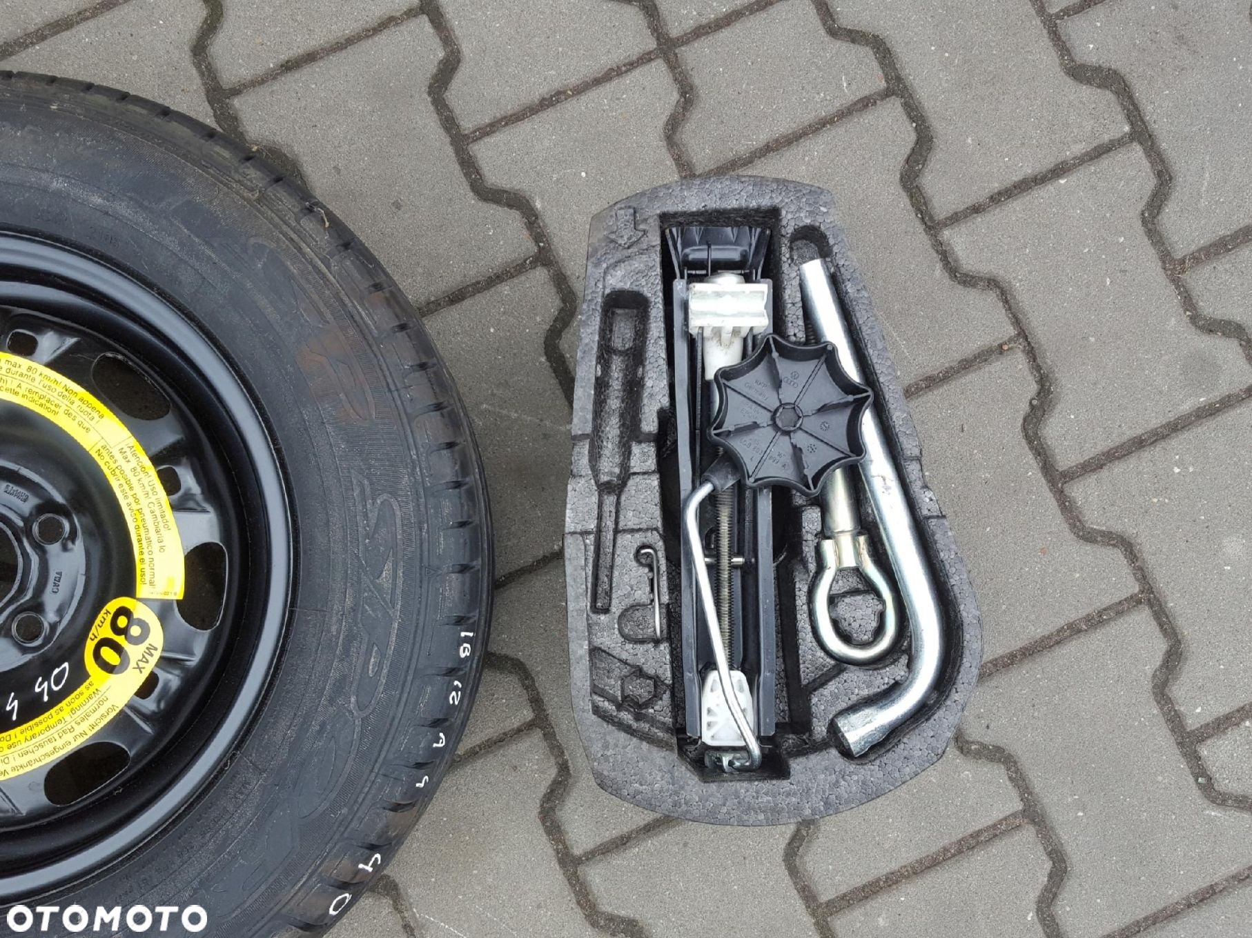 SEAT IBIZA IV 08r- VW POLO 6R FABIA II KOŁO ZAPASOWE 14 5X100 LEWAREK - 2