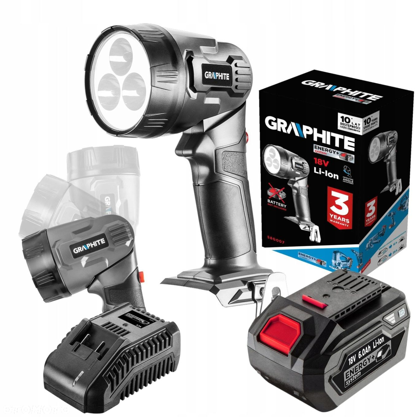 GRAPHITE LATARKA AKUMULATOROWA ENERGY 18V 6Ah - 14