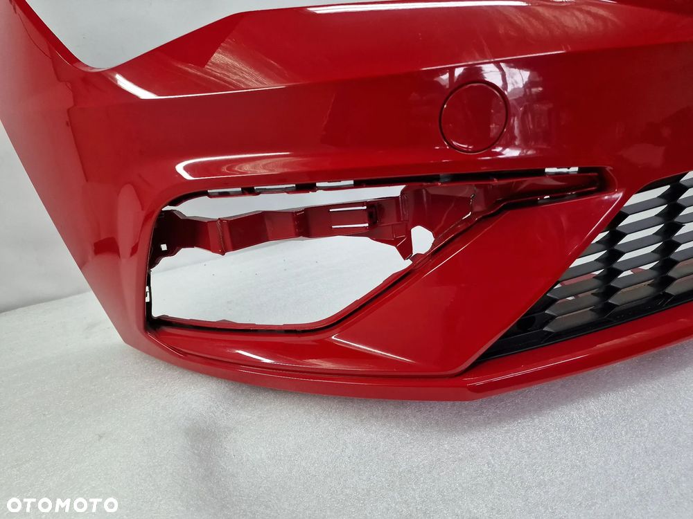 SEAT LEON 3 III 5F0 LIFT FR 16- KOMPLETNY ZDERZAK PRZEDNI PRZÓD + GRILL + KRATKA ŚRODKOWA , ŁADNY , KOLOR CZERWONY , NR 5F0807221AB / 5F0807221AJ , NR AUKCJI NZ971 - 5