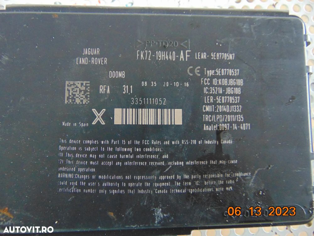 Modul inchidere centralizata Jaguar F Pace range Rover Evoque jaguar xf xe - 2