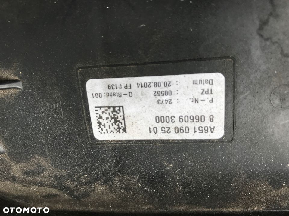 MERCEDES 205 obudowa filtra powietrza A 6510902501 - 2