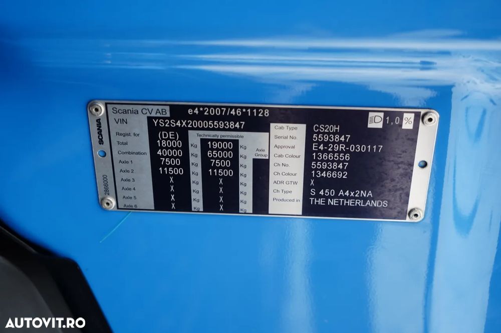 Scania 450 / RETARDER / I-PARK COOL / JANTE DIN ALIAJ / ANVELOPE 100% - 37