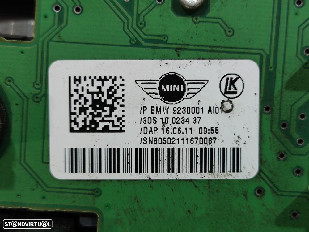 Plafonier Comando Tejadilho Luzes Interior Original Mini Cooper R57 Cabrio LCI 9230001 - 8