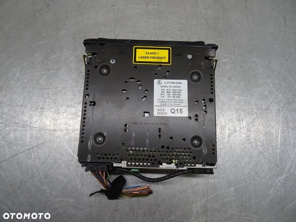 MERCEDES W168 LIFT 01-04 RADIO A1708200386 - 5