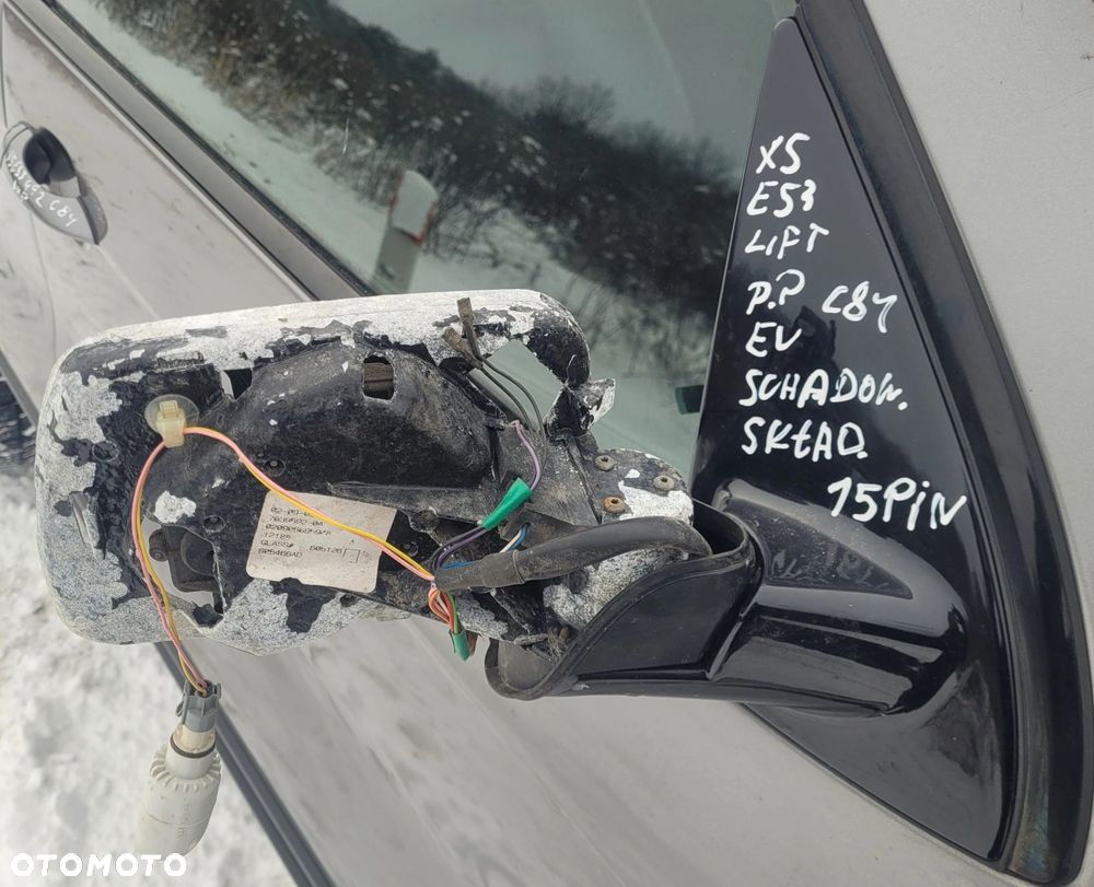 LUSTERKO PRAWY PRZÓD BMW X5 E53 LIFT EUROPA SHADOWLINE 15 PIN SKŁADANE C84 - 1