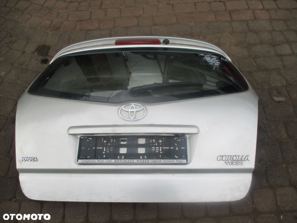 KLAPA TYLNA TOYOTA COROLLA VERSO 04-09 ZAMEK STOP MECHANIZM WYCIERACZKI BEZ SZYBY - 2