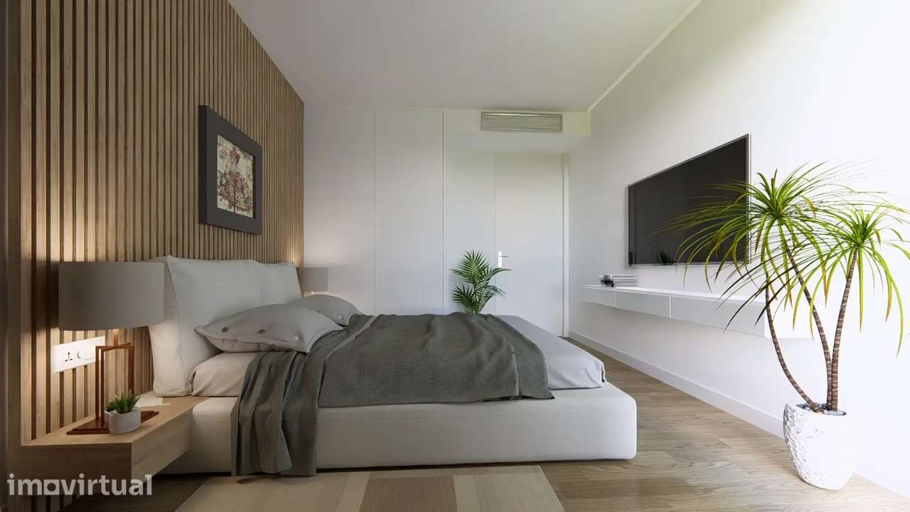 Apartamento T1 Novo | Varanda 21m² | Condomínio | Vilar do Paraíso - Grande imagem: 3/12