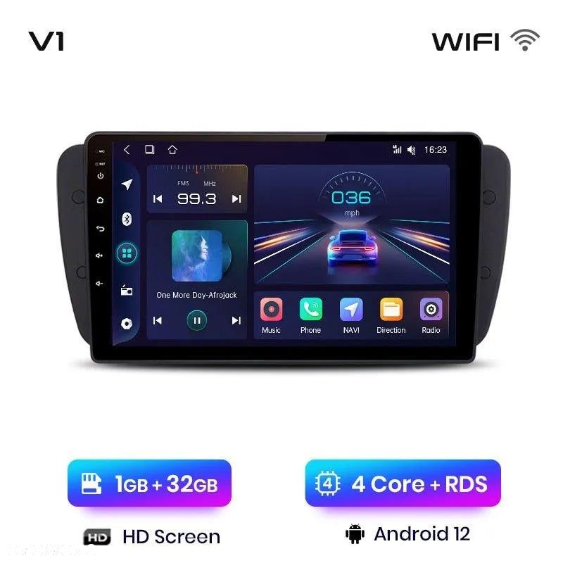 Radio Nawigacyjne Seat Ibiza 6j 2009 - 2013 z Android Auto 1GB 32GB - 2