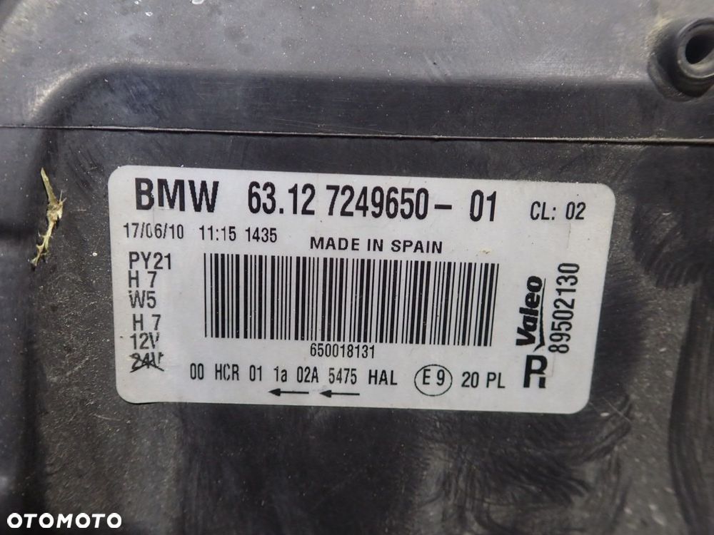 LAMPA PRAWA PRZEDNIA BMW 118 2.0  7249650-01 - 5