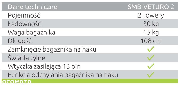 BAGAŻNIK ROWEROWY VETURO 2 na hak holowniczy rowery II Steinhof 30kg - 2