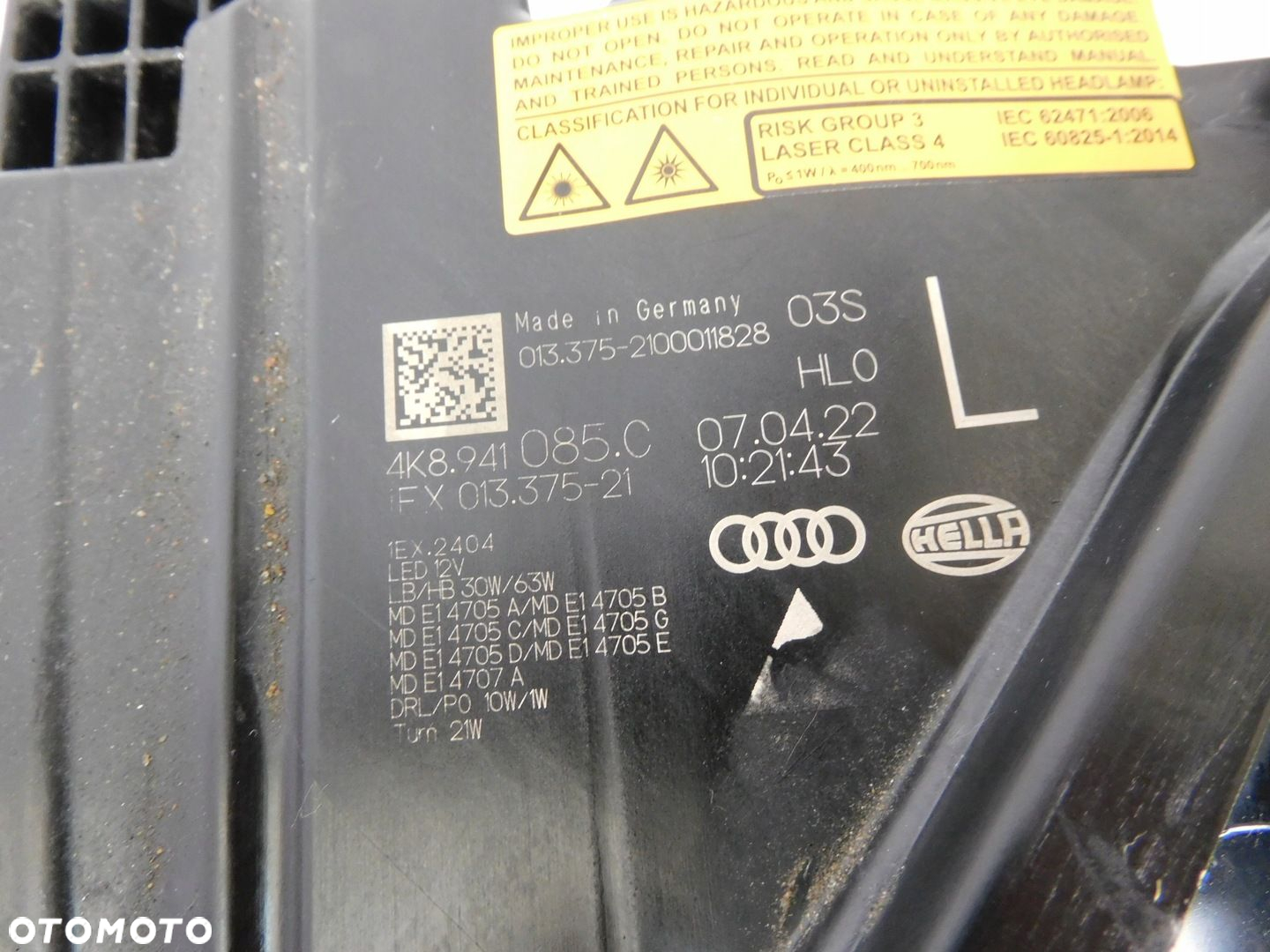 Audi RS6 RS7 4K8 LASER LAMPA LEWA 4K8941085C KOMPLETNA - 12