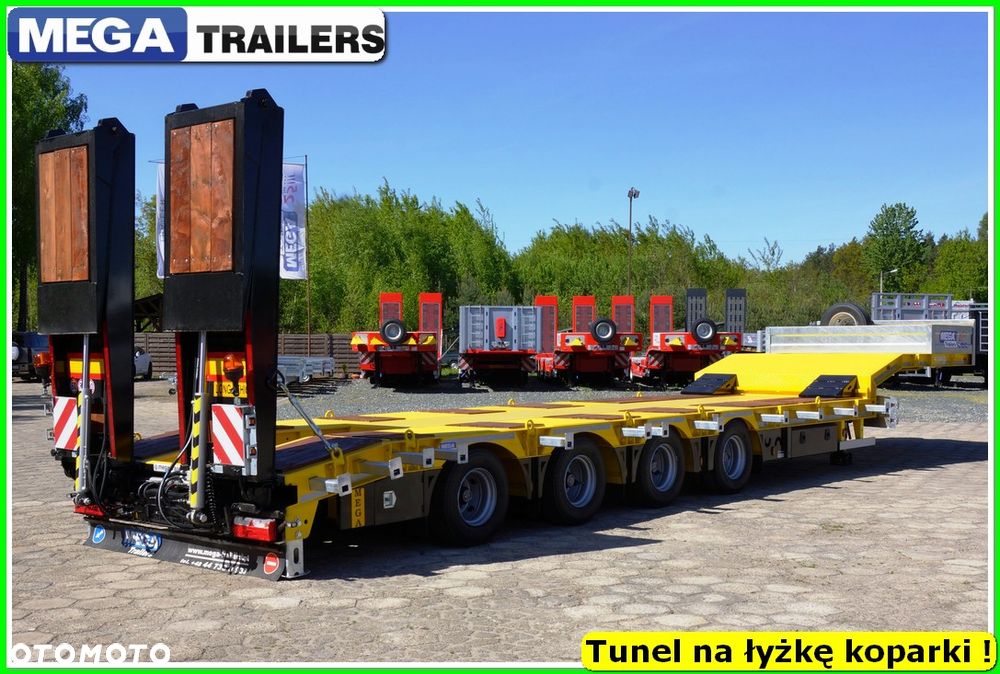 Mega Nisko podłoga 4 osie,  dł. 9,50 m, TUNEL na RAMIĘ KOPARKI !!! - 3