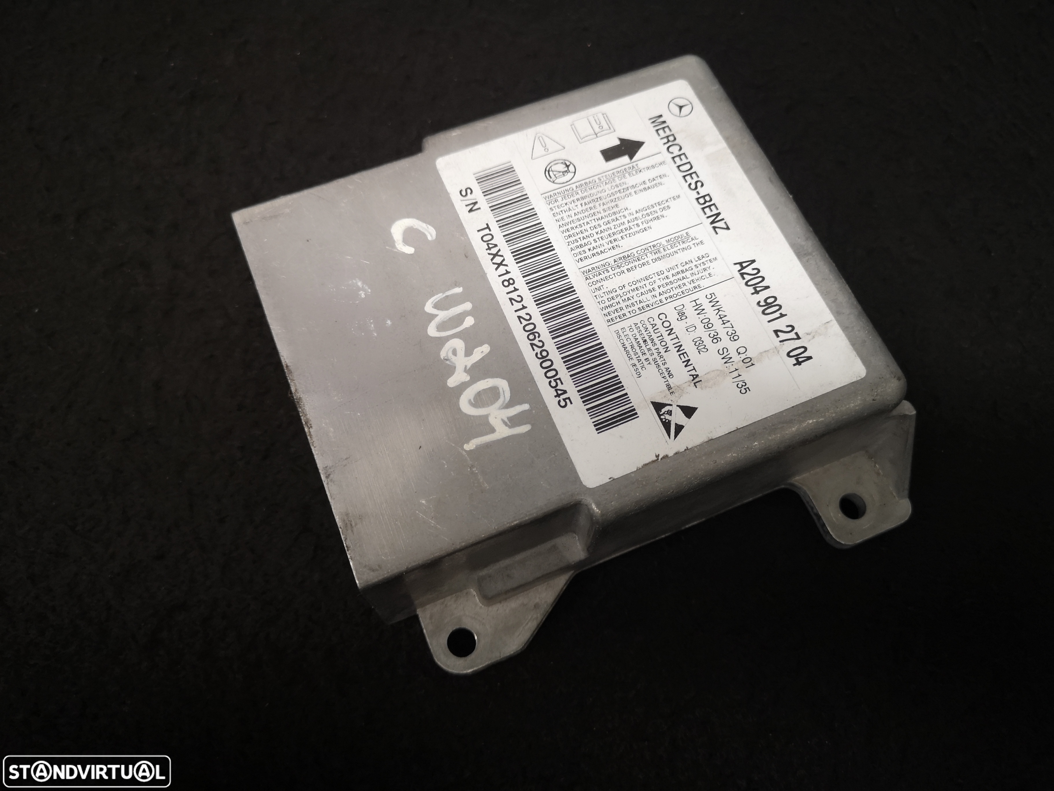 Centralina de airbag Mercedes W204 class C 2011+ - 3