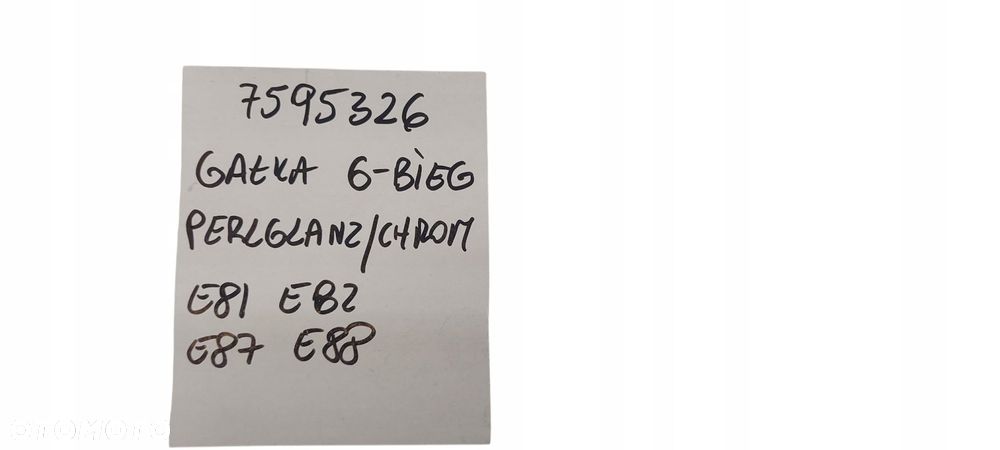 Bmw E81 E82 E87 E88 Gałka Zmiany Biegów Manual 6 Biegów Perlglanz 7595326 - 7
