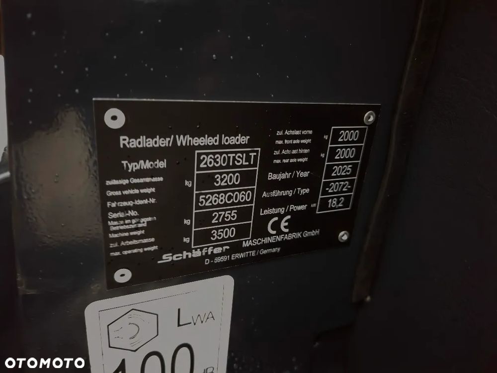 Schäffer Schäffer Ładowarka Miniładowarka Teleskopowa Schaffer 2630T SLT - 2755kg Łyżka + Widły - 8