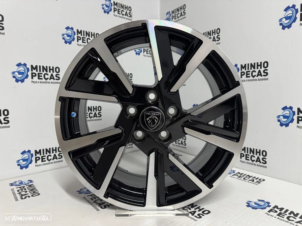 Jantes Look Peugeot 308 em 16 (5x108) preto e polido - 8