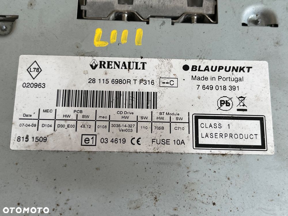 Radio Renault Laguna III - 5