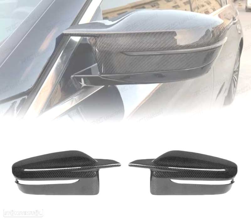 CAPAS DE ESPELHOS RETROVISORES​ BMW G20 G22 G23 G30 G31 G11 G12 LOOK M5 CARBONO ​ - 1