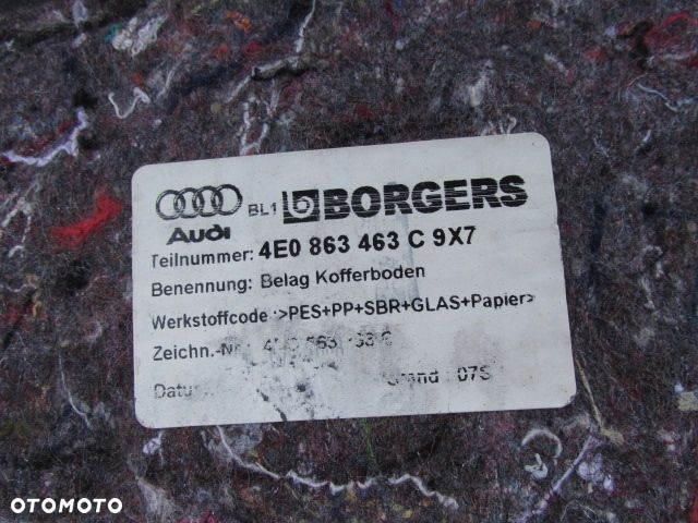 Audi A8 D3 LONG Wykładzina dywan podłogi 4E0863463C - 6