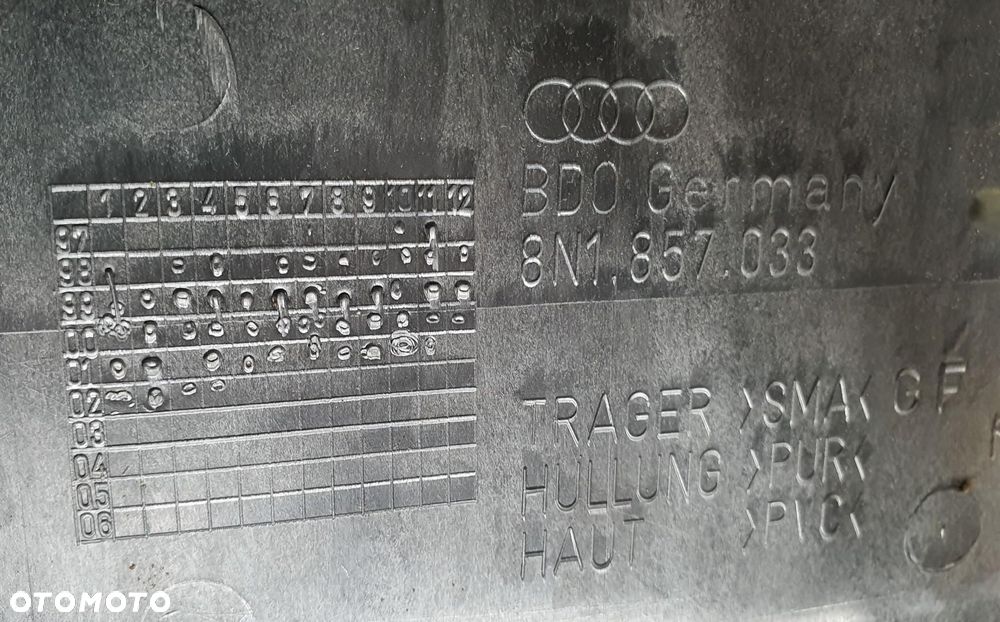 DESKA ROZDZIELCZA KONSOLA AUDI TT 8N 8N1857033 EUROPA - 8