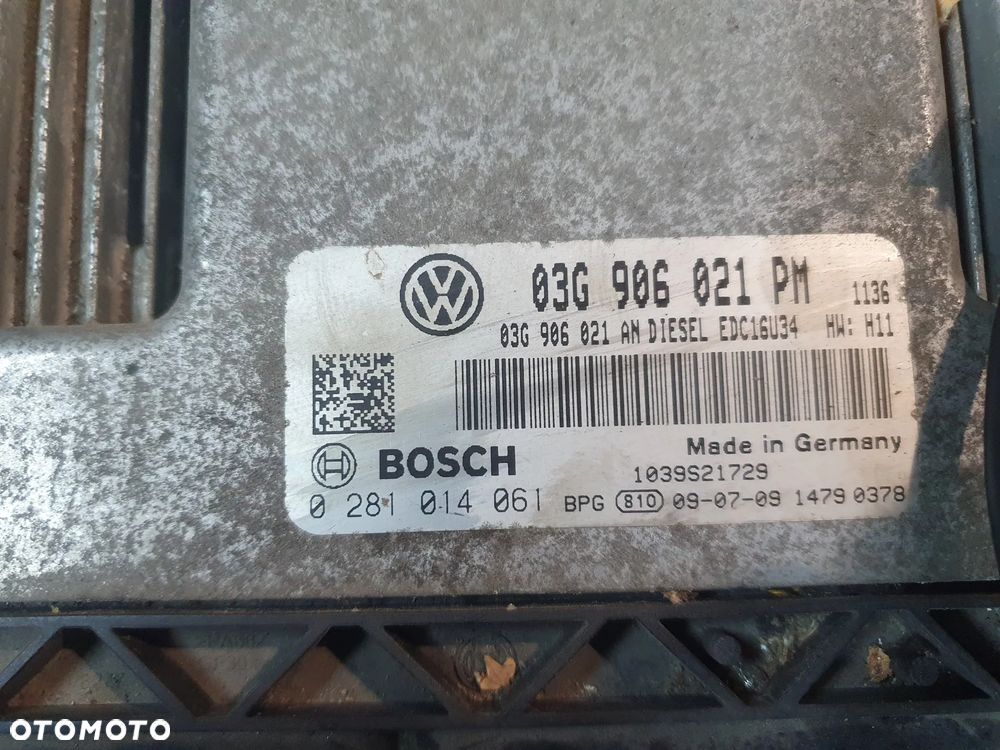 STEROWNIK ZESTAW START VW GOLF 5 V 1.9 TDI 03G906021PM 0281014061 VW JETTA - 3
