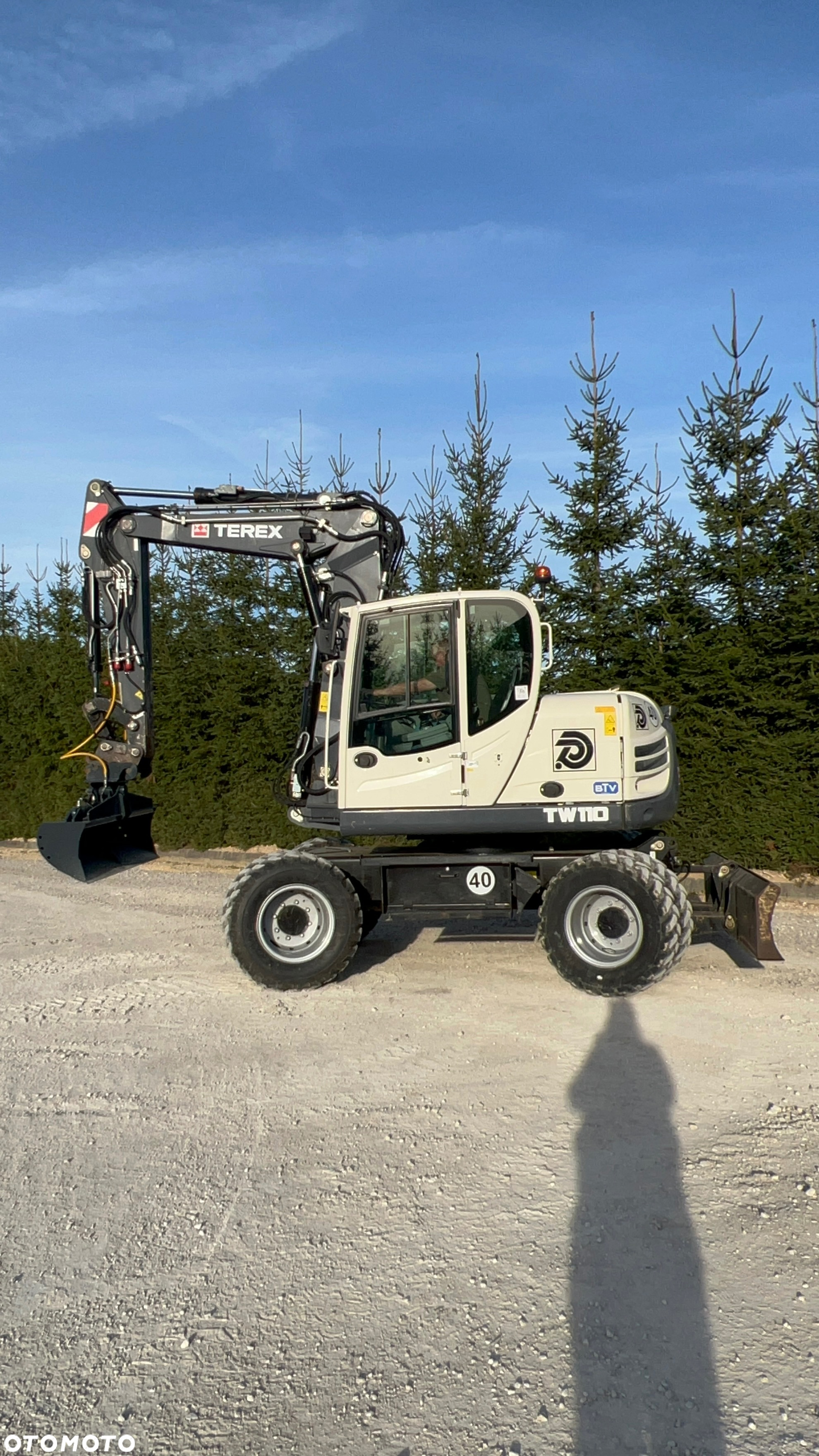 Terex Koparka kołowa TEREX TW110 3x łamane ramię TRIOLE BOOM wersja SPEED 4x4x4 2biegowa 40km/h 1 wł kpl dokumentów KLIMATYZACJA 11ton 4xoś skrętna TW 110  centr smarowanie Cat 313 DEUTZ Volvo Schaeff Jcb - 14