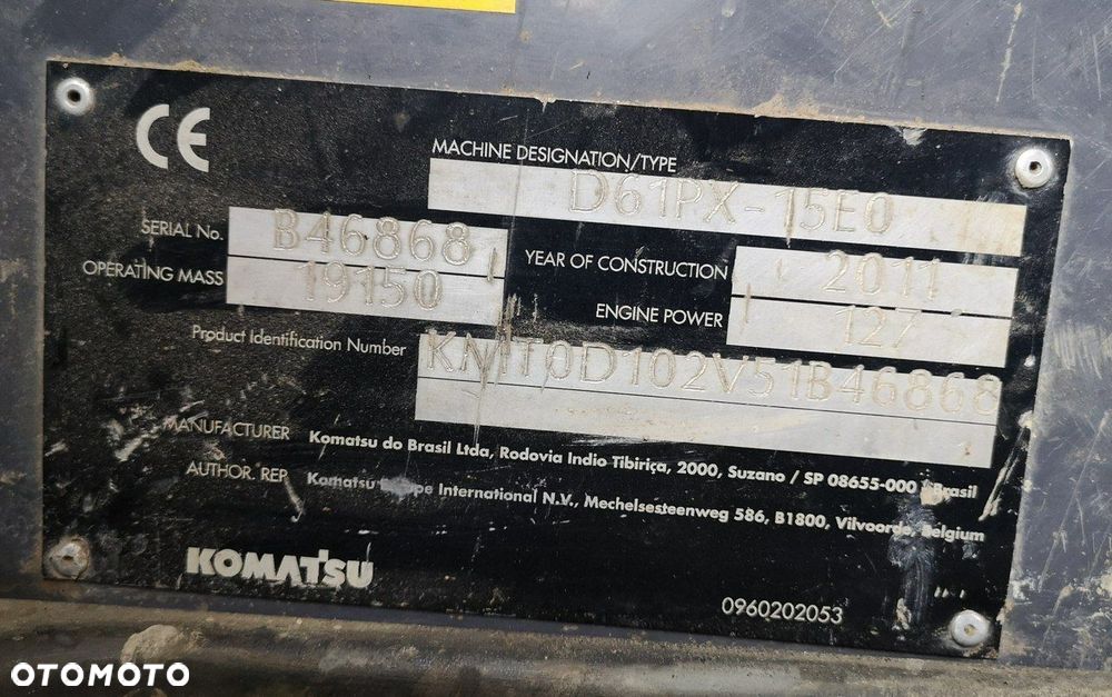 Komatsu D61PX-15E0 Pług 6-Cio Pozycyjny 2011 Rok Produkcji - 23