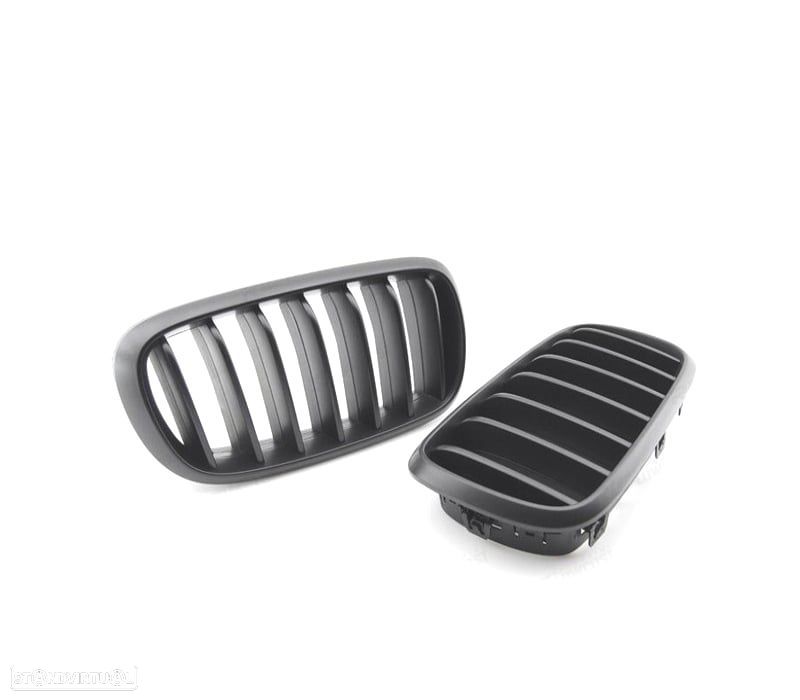 GRELHAS FRONTAIS BMW X5 F15 13- PRETO MATE - 1