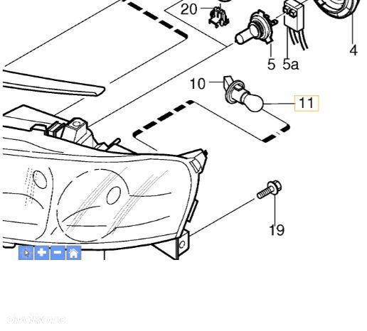 VOLVO S60 V70 XC70 zarowka kierunkowskazu OE - 1