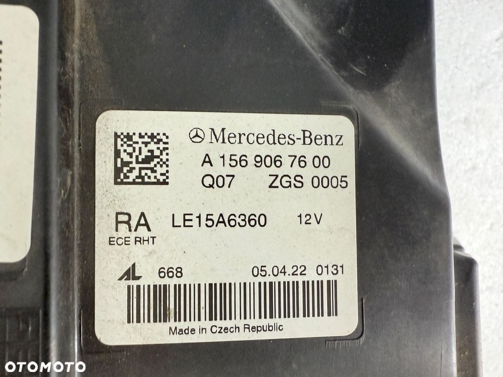 Reflektor lampa Przód prawa GLA lift A156 W156  A1569067600 PERFORMANCE - 5