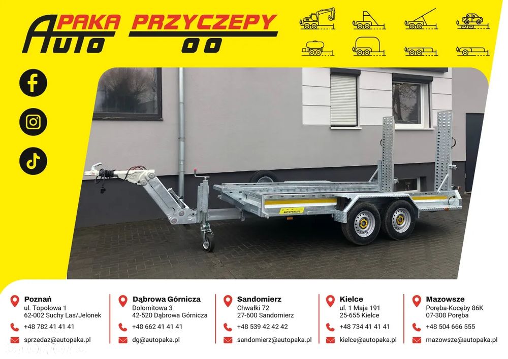 Wark KOP 35/37 Przyczepa Podkoparkowa z regulowanym dyszlem, DMC 3500 KG