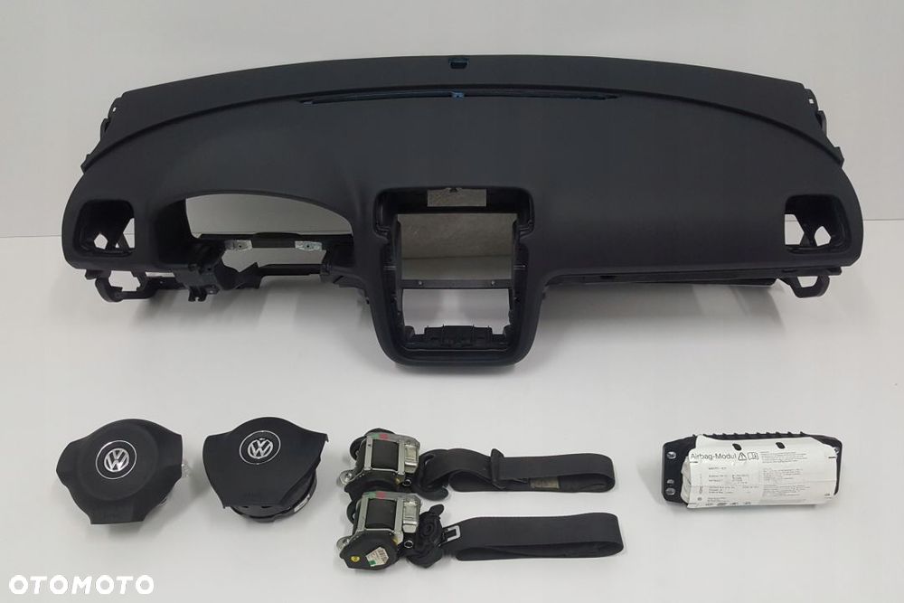 VW SCIROCCO DESKA ROZDZIELCZA KONSOLA KOKPIT PULPIT PODUSZKI AIRBAG AIR BAG PASY KIT SET - 1